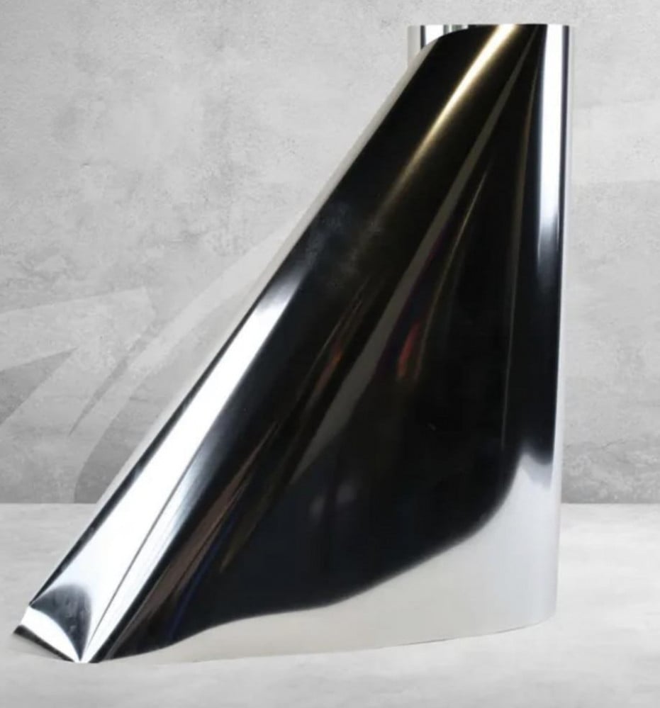 heat-transfer vinyl silver fabric mirrors tilted to black — product image 2