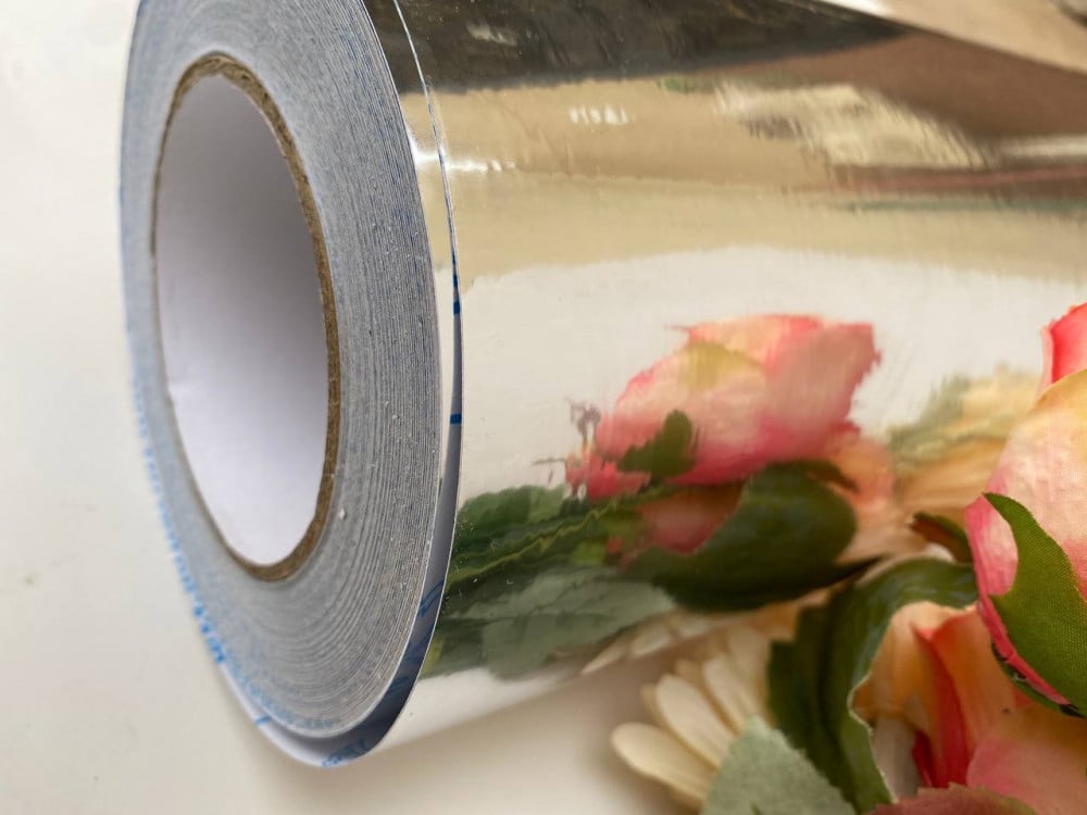 Vinyl silver mirror surfaces, 100*30 cm — product image 4
