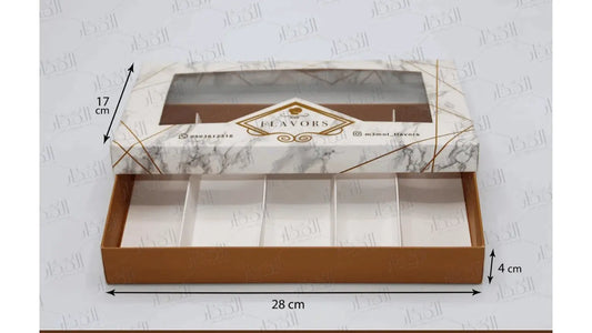 box with 4 dividers 