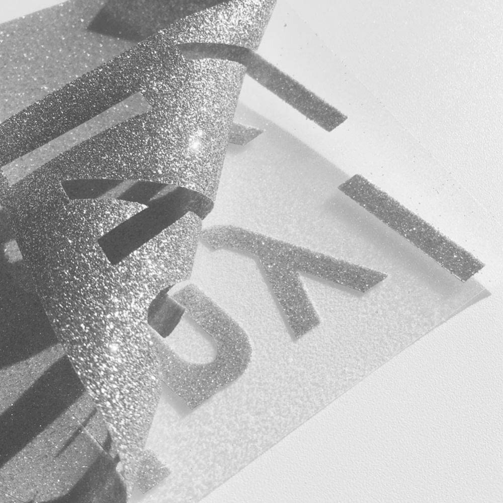 heat-transfer vinyl silver glitter fabric — product image 4