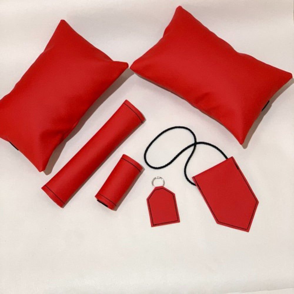 Car accessories, full red leather, blank and unprinted — product image 2