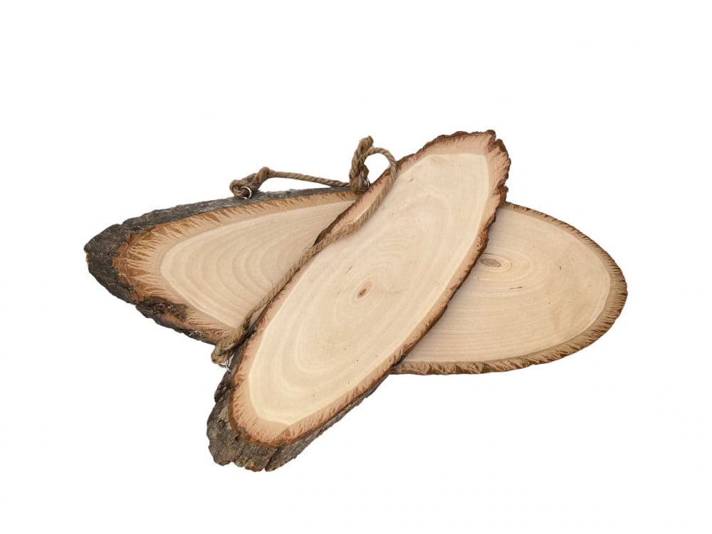 Natural wood log, oval shape, size 25 cm — product image 5
