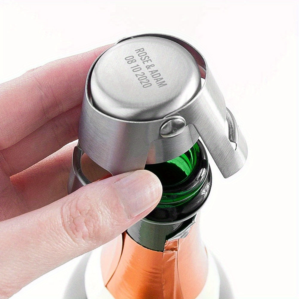 Logo-Ready Stainless Steel Wine Stopper with Custom Logo or Design - image 2