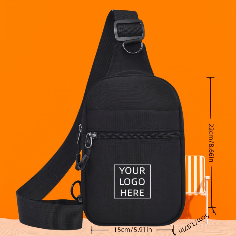 Logo-Ready Branded Bag – Custom LOGO Oxford Chest Bag Suitable for Men & Women, Adjustable – image 1
