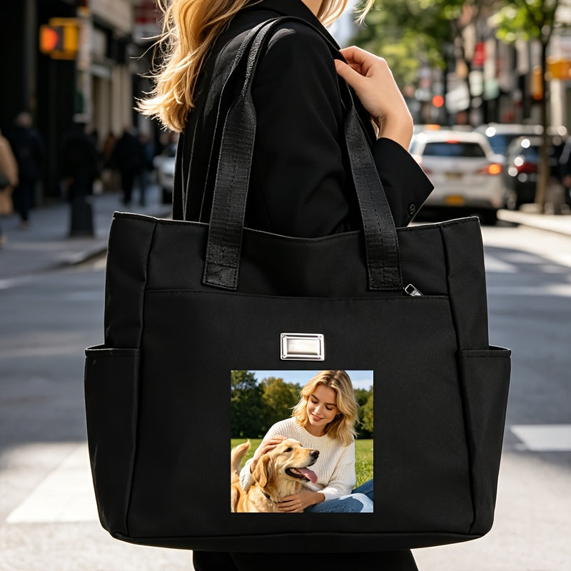 Brand-Forward GYTECK Tote Bag with Name//Text - Oxford Cloth Zipper Closure – Business – image 2