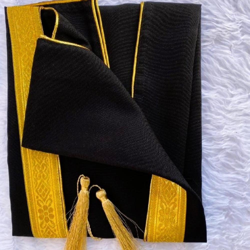 Luxurious plain black bisht for boys - royal quality of printing and embroidery — product image 5