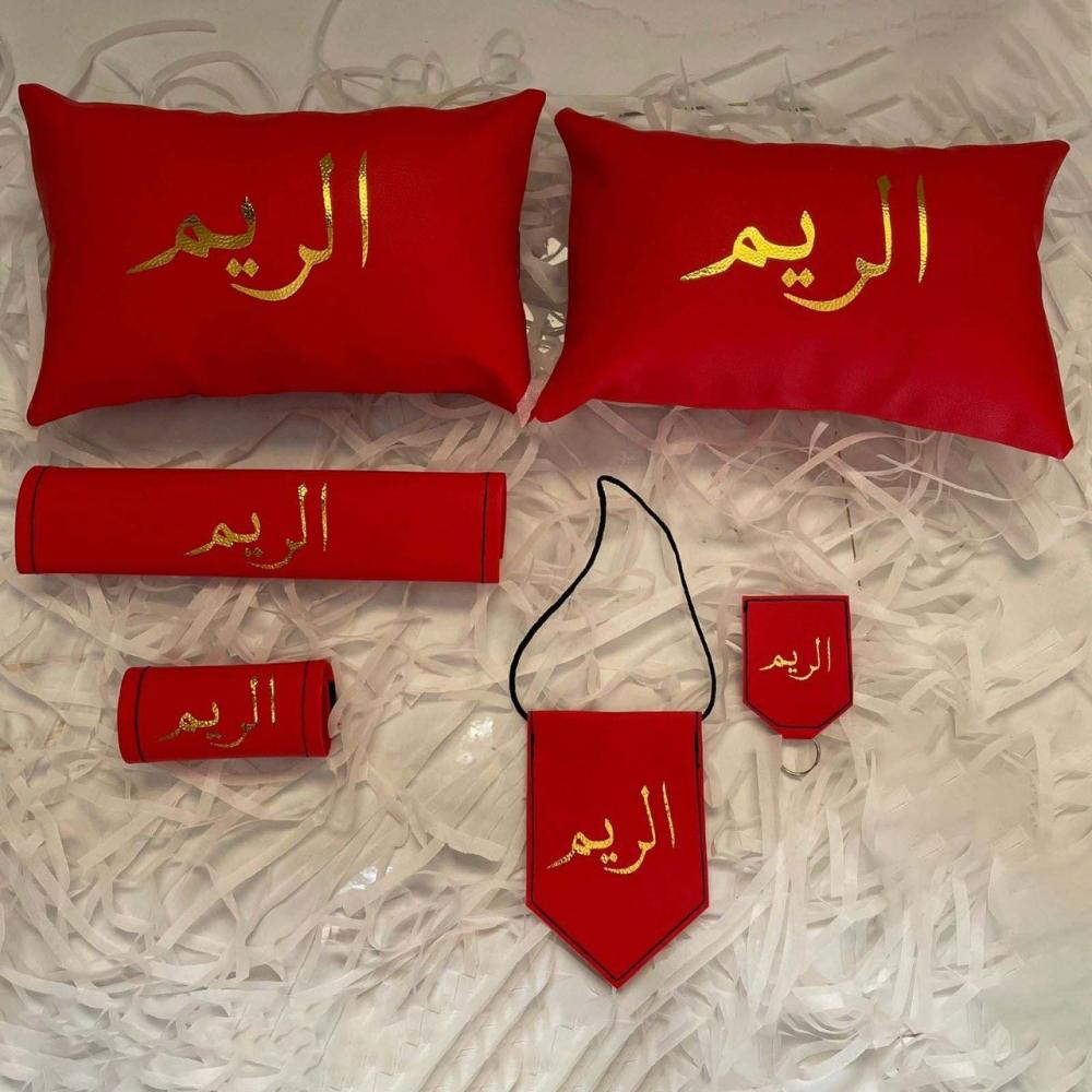 Car accessories, full red leather, blank and unprinted — product image 1