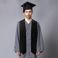 Blank black graduation scarf 2026 - wholesale for printing shops and schools — product image 1