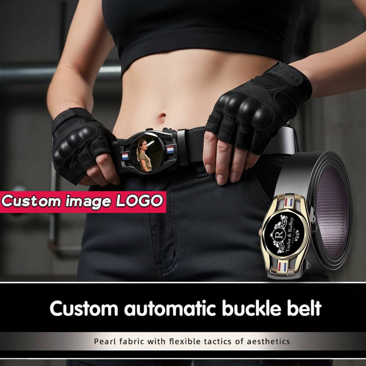One Custom Men's Belt, Made of PU Leather, with Patterns, Text and Logos, | Business-Ready Event – image 4