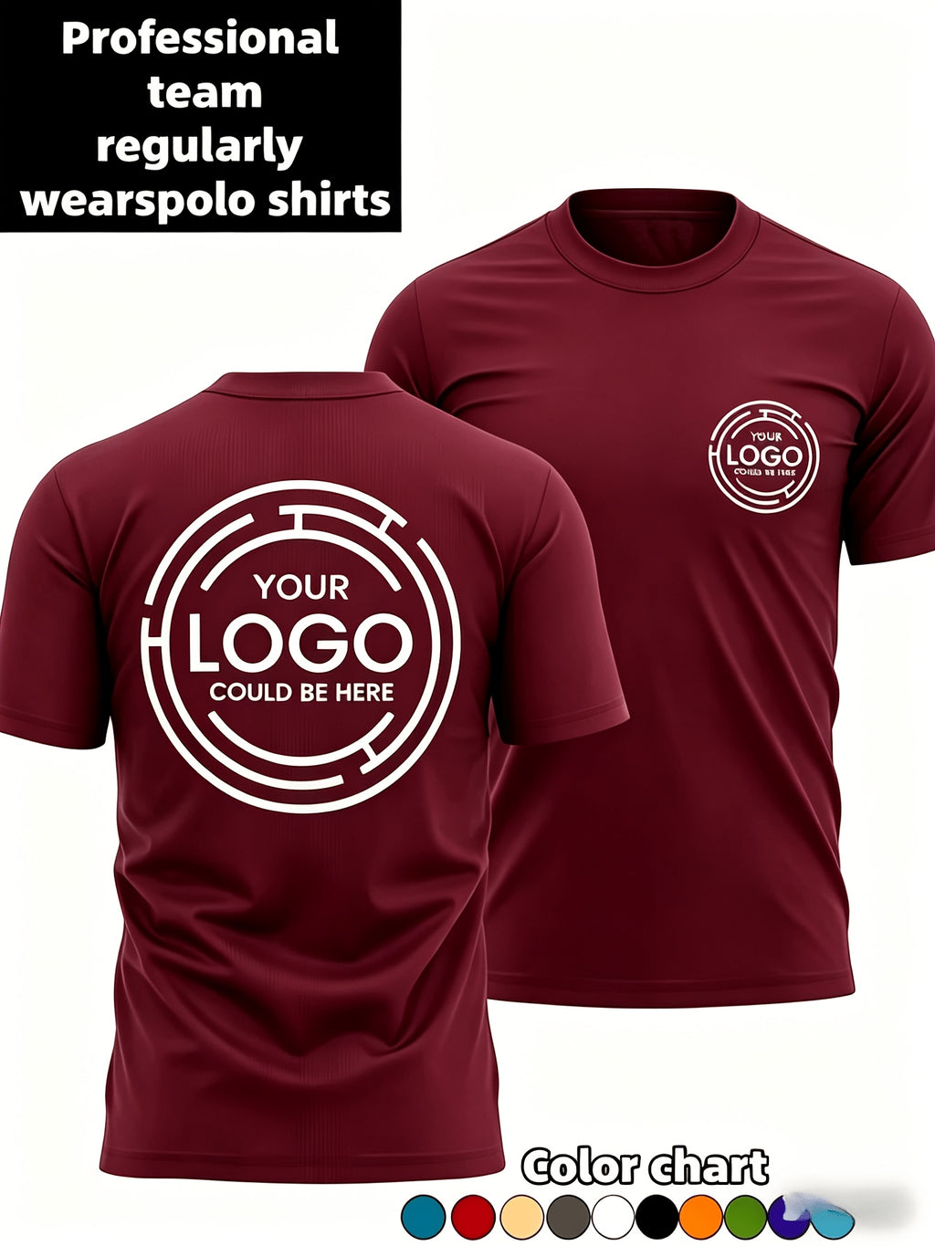 Personalized Logo Apparel – Men'S Custom Casual Athletic T-Shirt, Printable – image 1