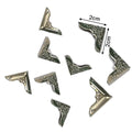 Decorative silver metal corners to protect the corners of notebooks and boxes, 50 pieces 2x2 cm — product image 1