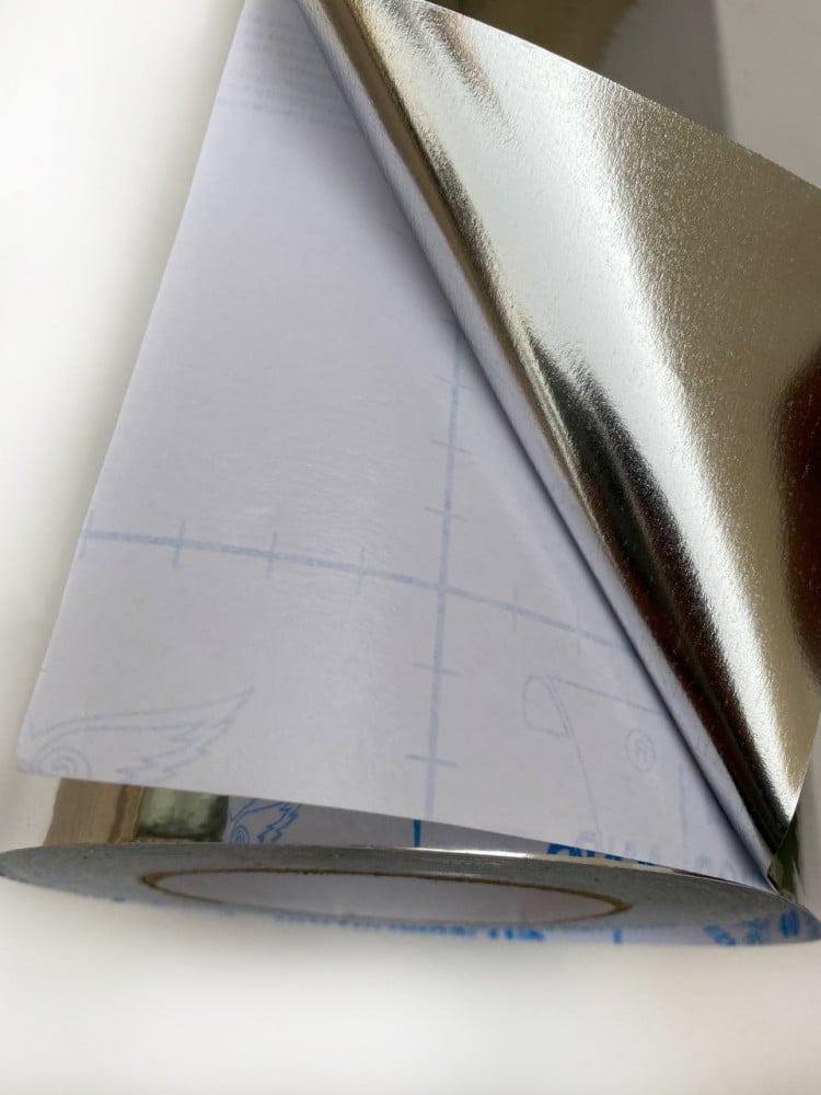 Vinyl silver mirror surfaces, 100*30 cm — product image 3