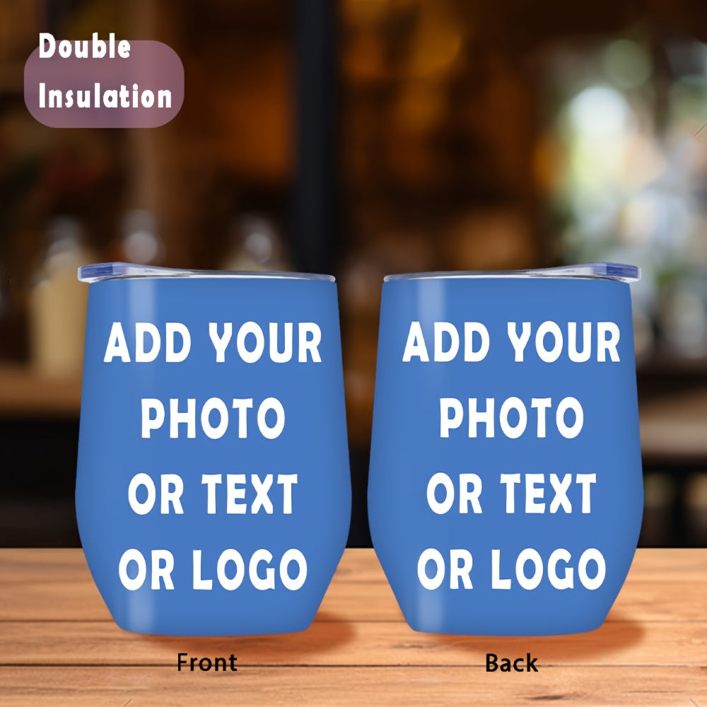 Bespoke Tumbler & Bottle – Photo/Text/Logo Stainless Steel Vacuum Insulated Wine Tumbler - – image 2