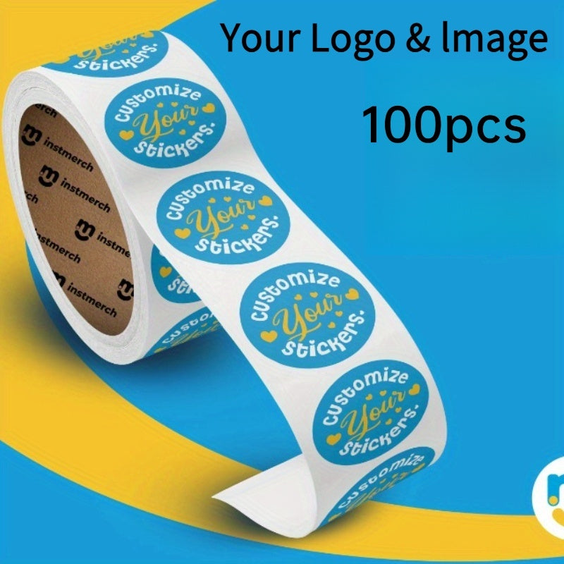 Logo-Ready Branded Bag – 100pcs Label Stickers, Stickers with Company Logo, Custom Product Labels – image 3