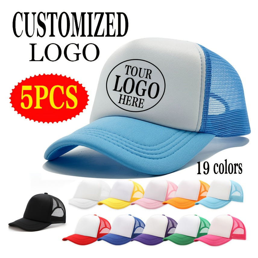 s Set of Baseball Caps with Logo/photo/text, Adjustable Half-mesh Trucker | Made-to-Order Specialized Promotional – image 2