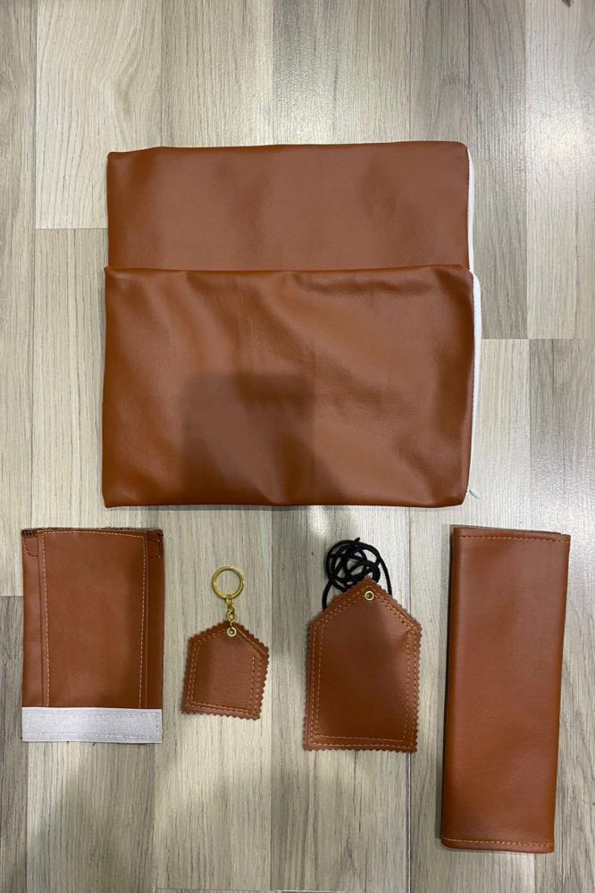 Blank brown full leather car accessories — product image 1