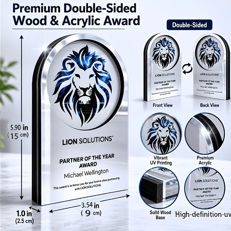 Personalized Corporate Award – 2D Flat Custom Text And Logo, Employee Appreciation And Achievement – image 2