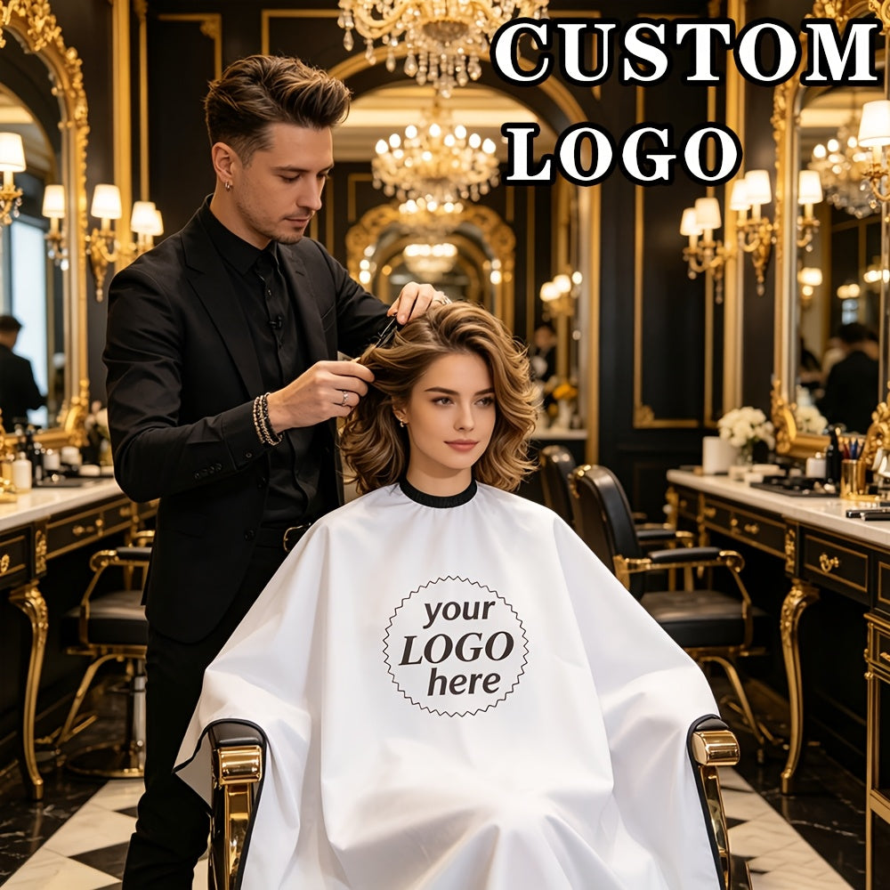 Customizable Pictures Or Logos, Hairdressing Cape, Available in Black, White, And Gray Options, Men'S And Women'S… - image 4