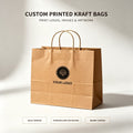 Brand-Forward Custom Kraft Paper Bags - Multiple Sizes, Gift for Her/Him, Custom Image – Marketing – image 1