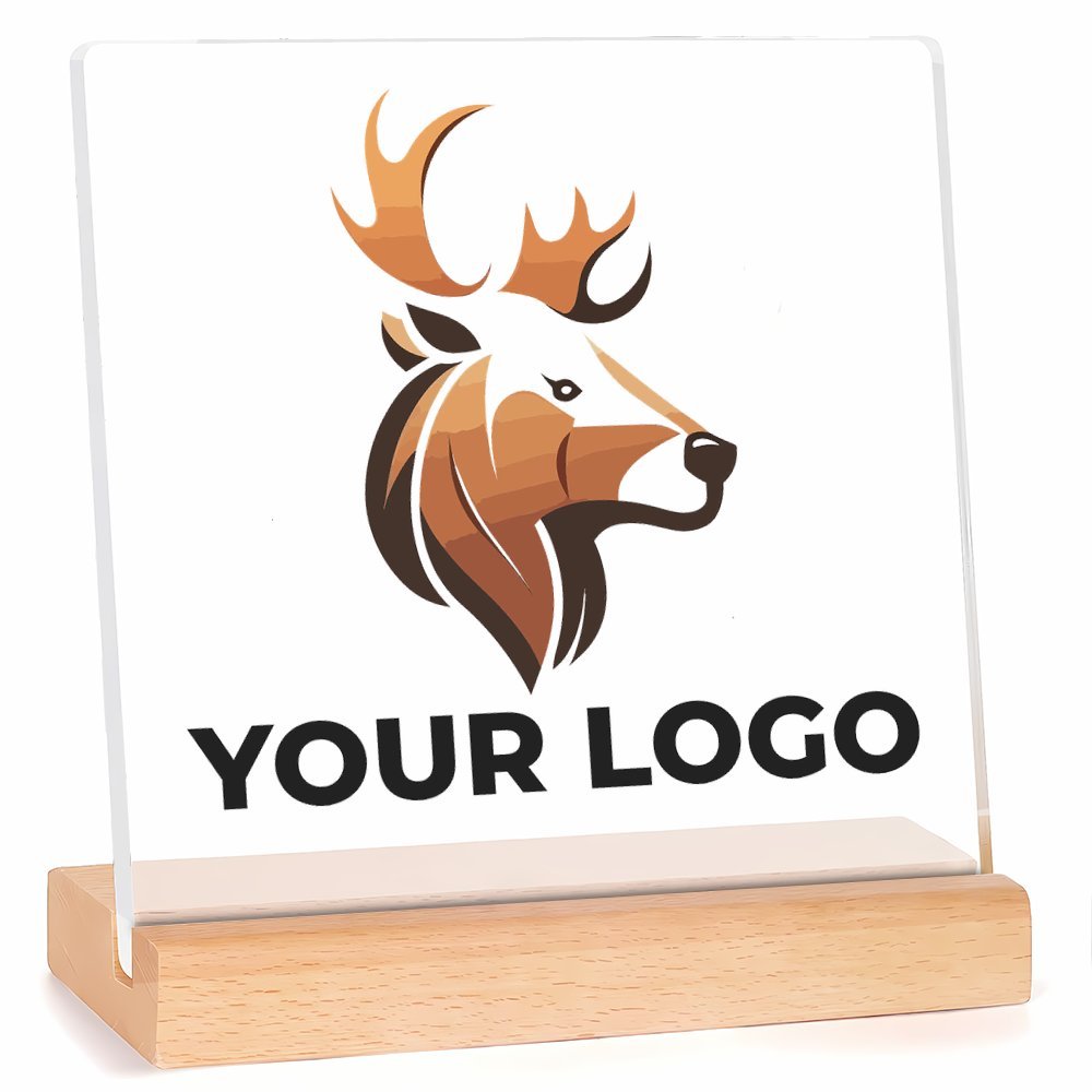 [2D Flat] Decorative Sign And Plaque - 1pc Custom Acrylic Desktop Plaque with | Photo-Printed Corporate – image 1