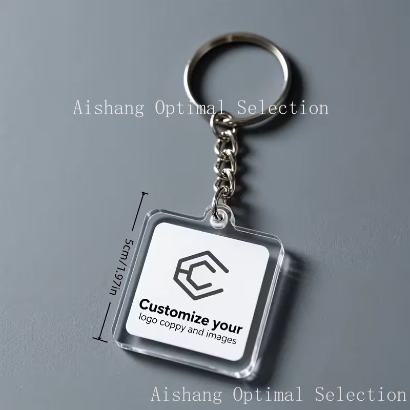 Logo-Ready Custom Keychain – Gift for Her/Him, Custom Acrylic Keychain, Single-Sided HD – image 3