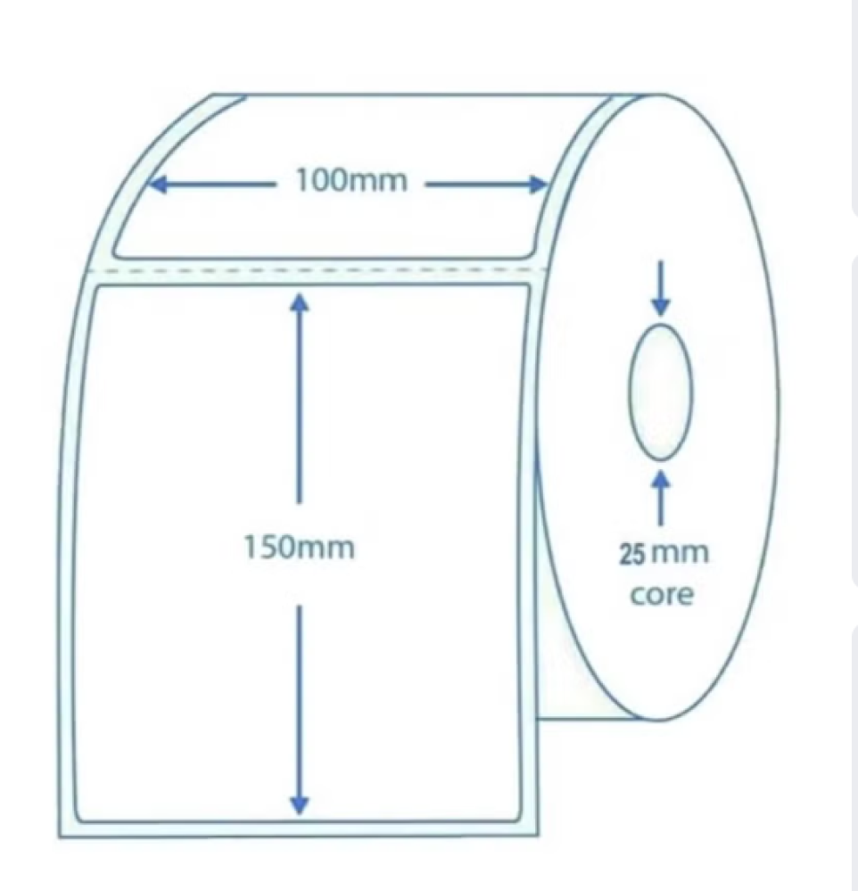 Thermal paper roll for printing shipping bills, size 150*100 mm, roll of 500 pieces — product image 7
