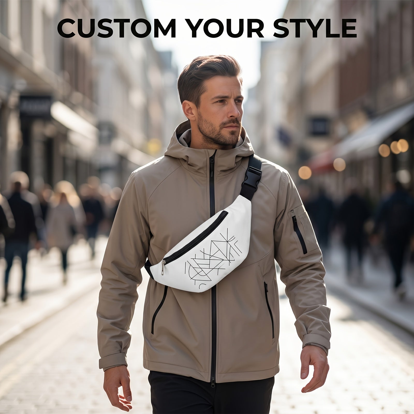 Corporate Custom [] Photo Waist Bag, Lightweight DIY Crossbody Belt bag with Bespoke Logo, – Corporate – image 4