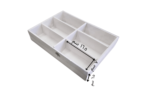bakery pie box personalized printed with transparent top ,4 compartment each one 16.5×7×6.5 cm