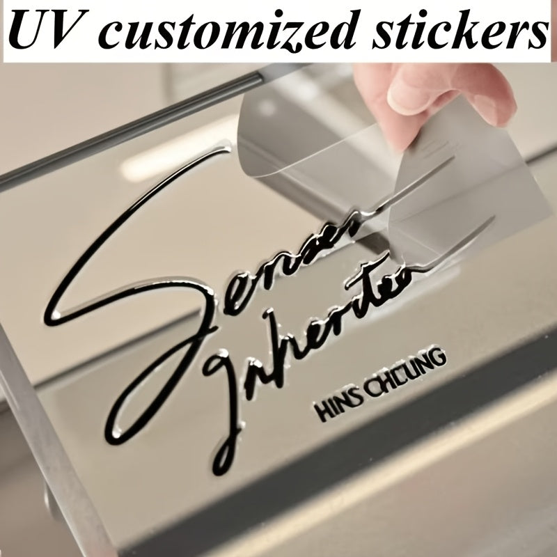 Bespoke Event Favor – Custom 3D UV Crystal Transfer Stickers, Glossy Surface Option – image 4