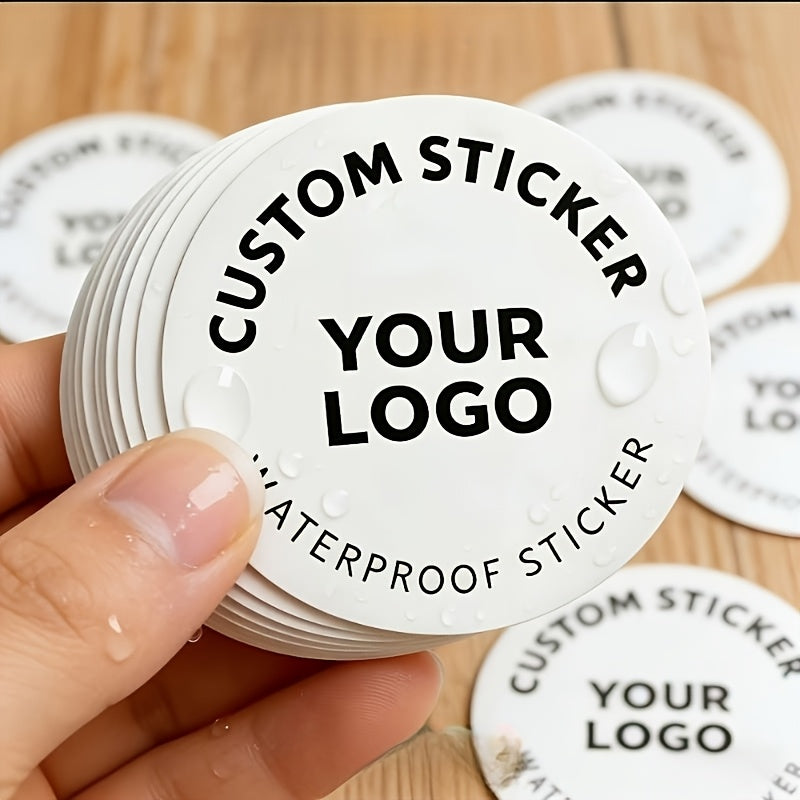 Corporate Custom 50/100/200pcs Multi-Size 3/4/5/6/7/8cm Sticker Labels, Self-Defined, Custom – Corporate – image 1
