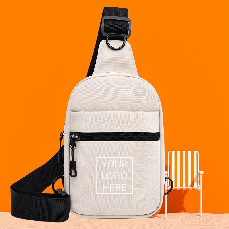 Logo-Ready Branded Bag – Custom LOGO Oxford Chest Bag Suitable for Men & Women, Adjustable – image 3
