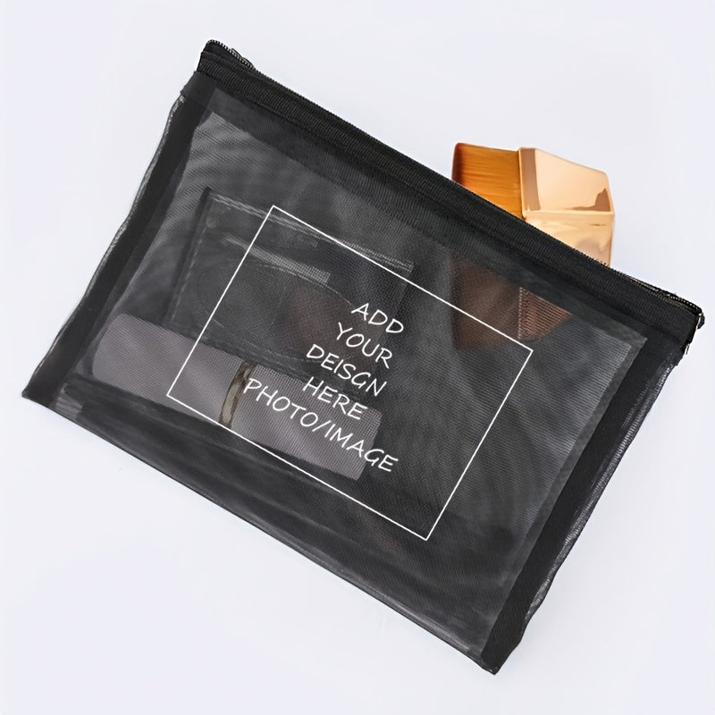 Personalized Specialized Promotional Product – Photo Custom Portable Mesh Small Bag, Makeup Bag, Skincare Bag, – image 2