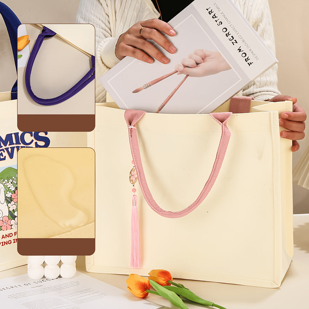 Design-Your-Own Custom Logo 3D Canvas Tote Bag for School Promotion, Laminated Canvas Bag – Branded – image 2