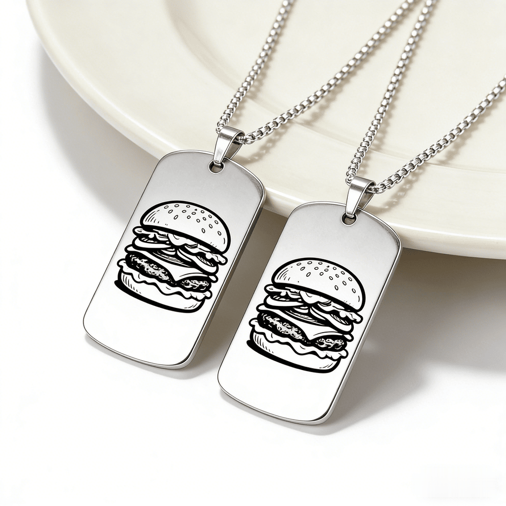 Custom Stainless Steel Dog Tag Necklace, Can Engrave Photos And Text for a Personalized Exclusive Logo. Lightweight… - image 2