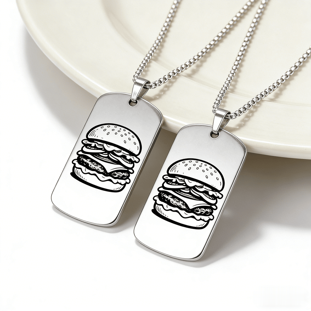 Custom Stainless Steel Dog Tag Necklace, Can Engrave Photos And Text for a Personalized Exclusive Logo. Lightweight… - image 2