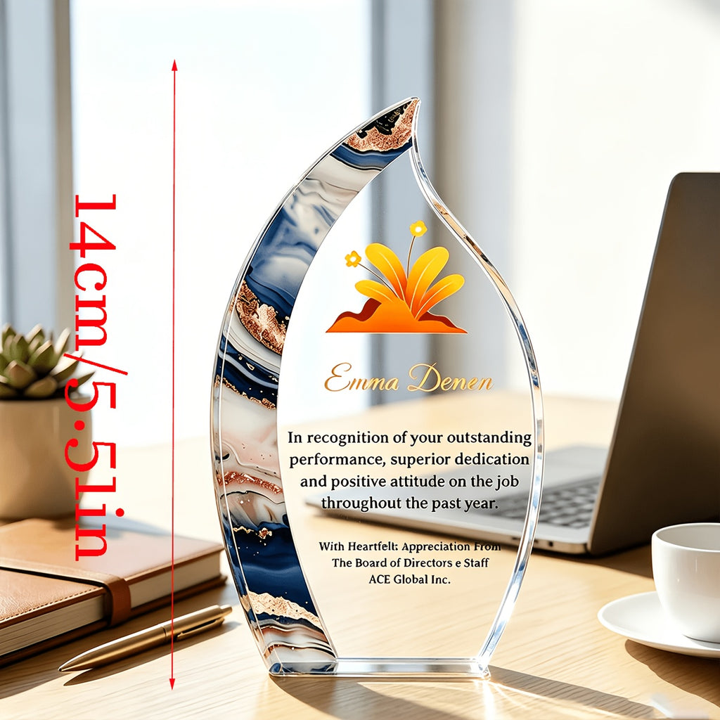 Signature 2D Flat, Custom Acrylic Trophy Ornaments with Text and Images. – Custom – image 2