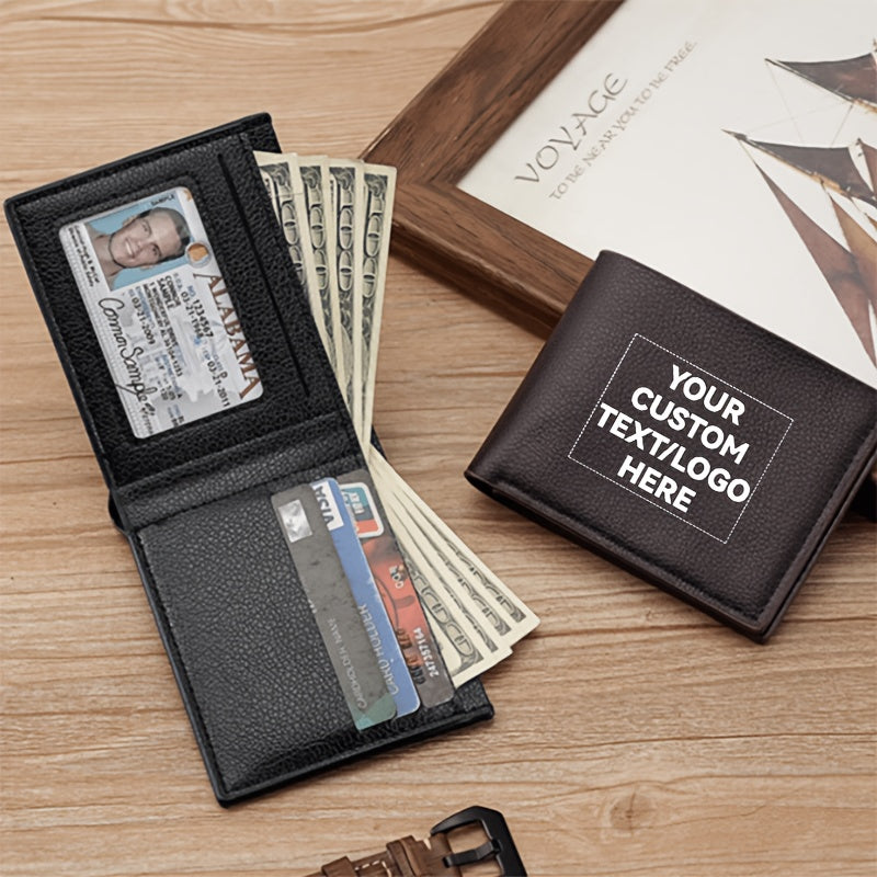 Unisex Photo Coin Purse with NAME/LOGO/PHOTO - Custom Pattern Men's Wallet, | Promotional Branded – image 4