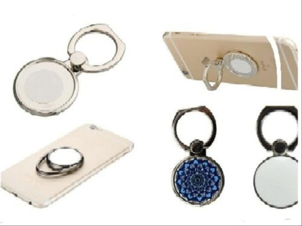 Luxury gold phone holder with circular handle — product image 4