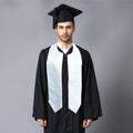 White graduation scarf with triangle sublimation print — product image 1