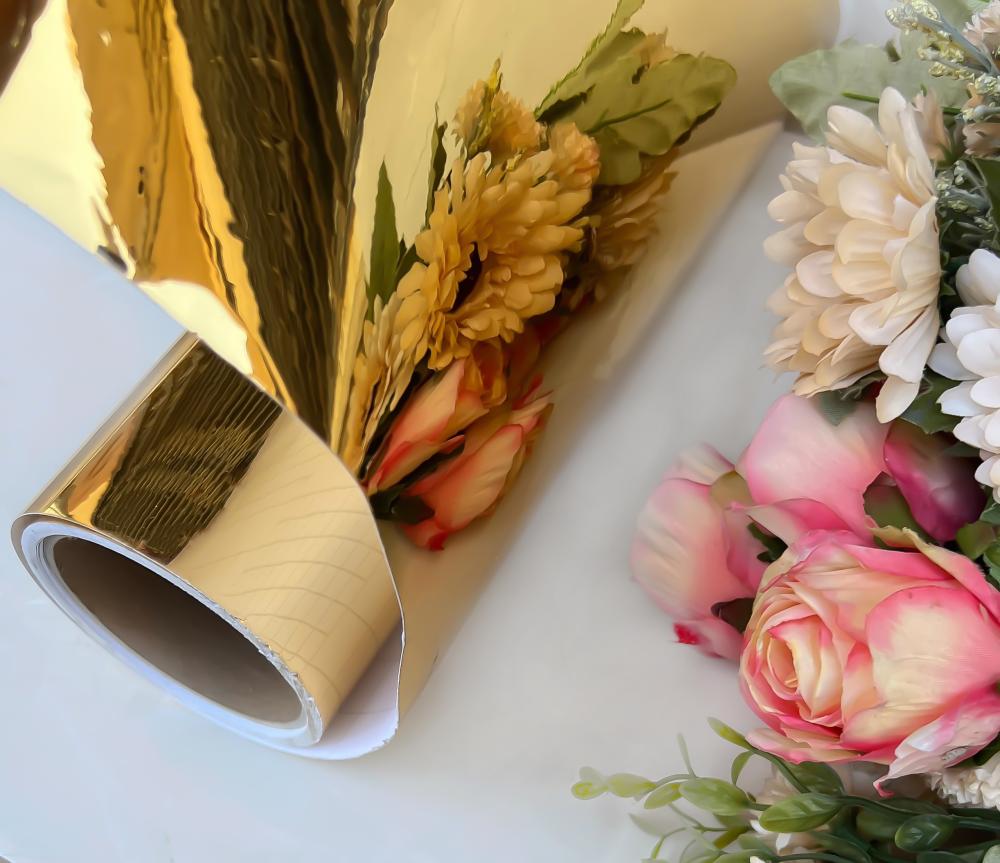 Vinyl gold mirror surfaces, 30*100 cm — product image 1