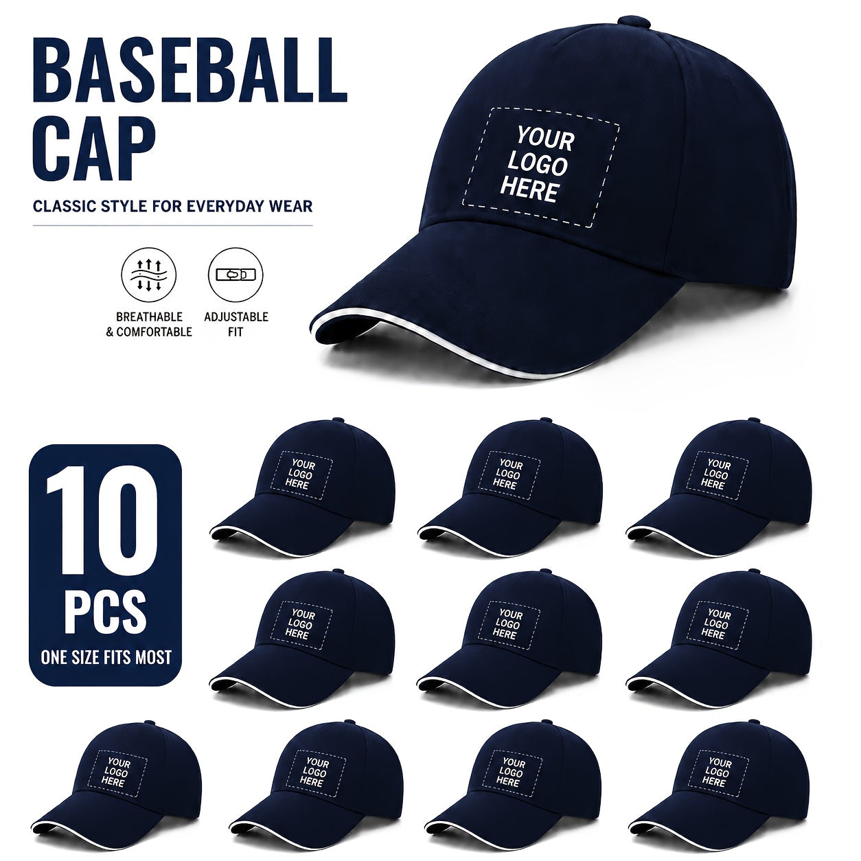 Signature s Blank Baseball Caps for Custom Logo, Adjustable Dad Hats, Unisex Plain – Event – image 4