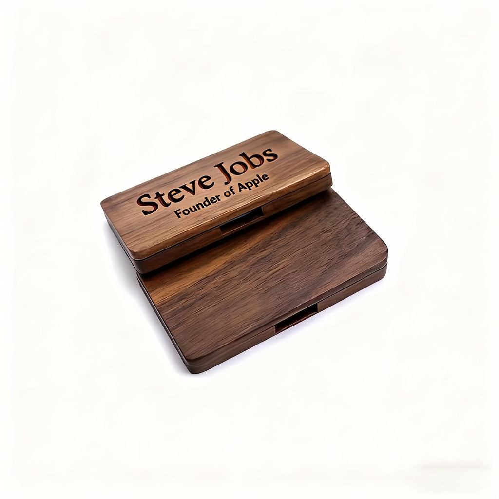 Custom Portable Whole Wood Business Card Case, Men'S And Women'S Business | Photo-Printed Business – image 4