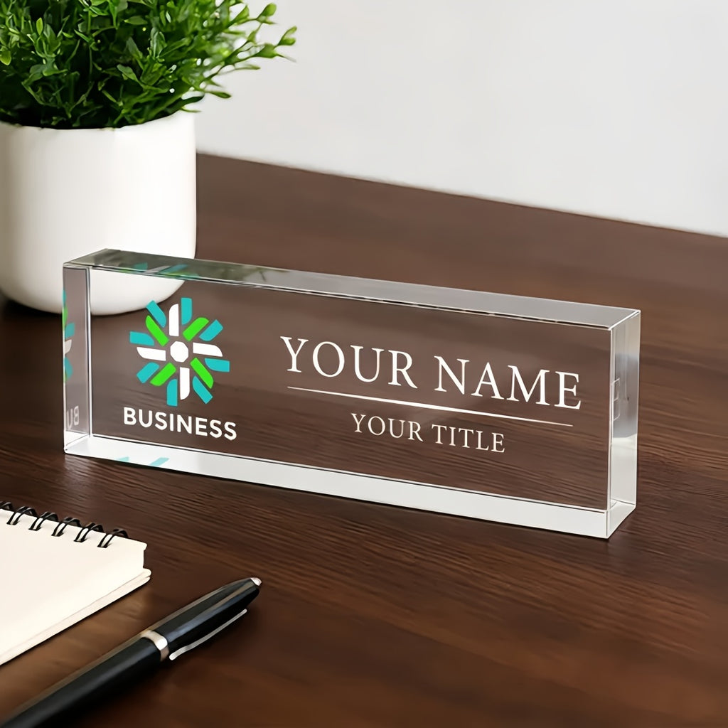 Design-Your-Own Custom Company Logo Office Nameplate, Desk Nameplate, Office Decor, – Branded – image 2