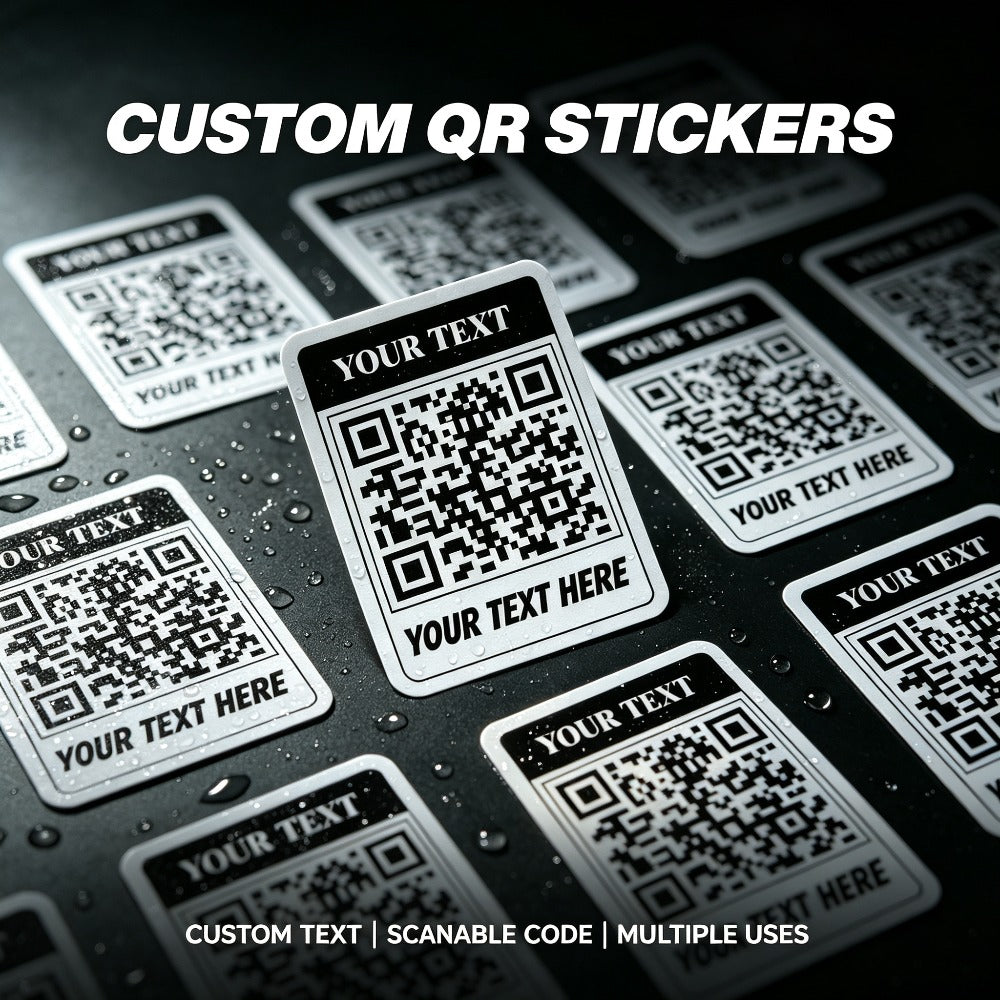 Custom-Printed Packaging & Label – First Edition Custom QR Code Sticker (Upload Your QR Code and Text) – image 3