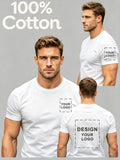 Personalized Logo Apparel – Men's Pure Cotton Short-Sleeve T-Shirt, with Self-Defined Logo Pattern – image 1