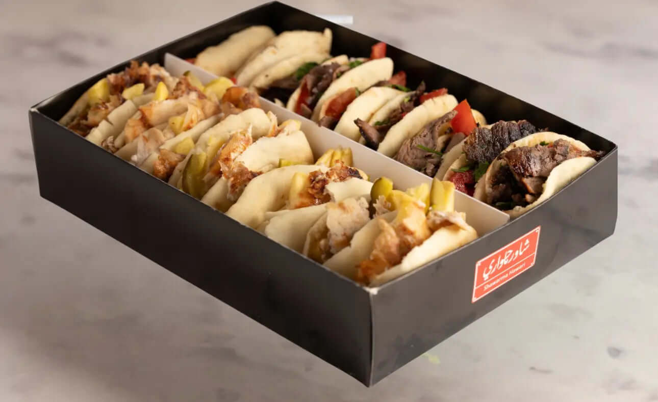 Impression de boîtes d'emballage de shawarma