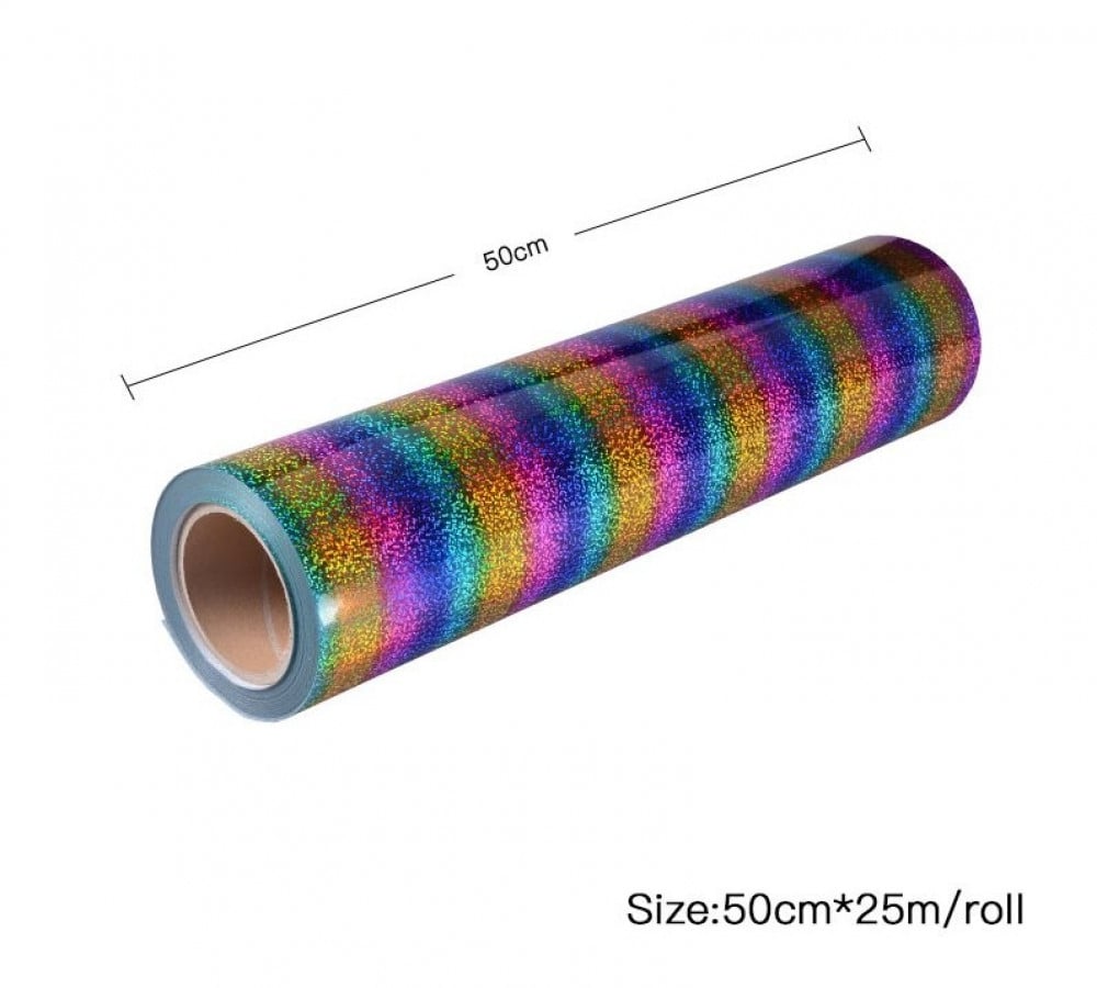 heat-transfer vinyl colorful rainbow hologram fabrics — product image 3
