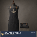 CRAFTED TABLE printed on custom product — HOSPITALITY IN DETAIL