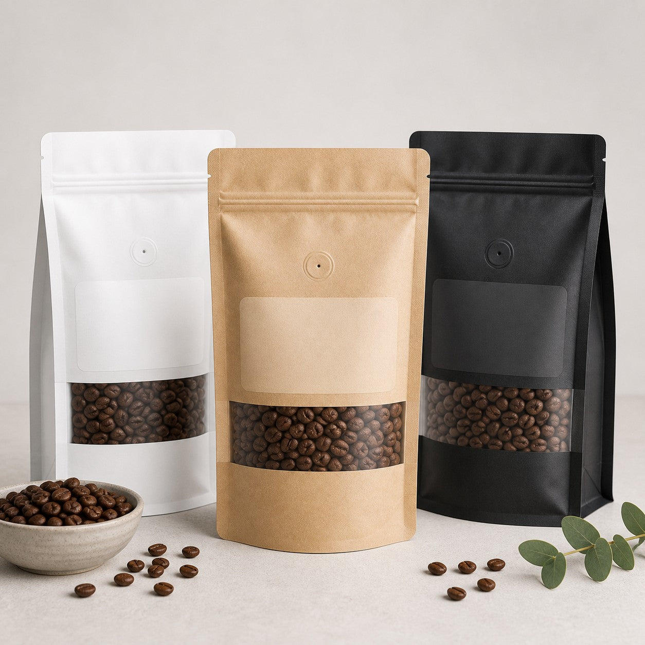 Custom Coffee Bags - Window Option product mockup