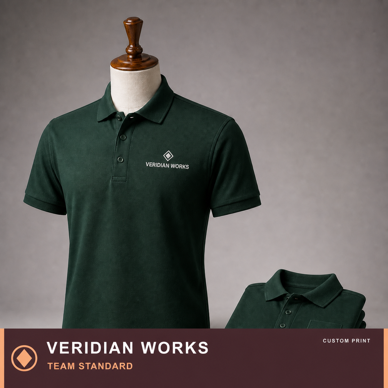 VERIDIAN WORKS printed on custom product — TEAM STANDARD